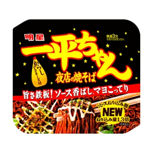 日本MYOJO明星食品 超级王牌拉面 一平酱夜店炒面 芥末蛋黄酱味 135g 3分钟美味 (不同包装随机发)